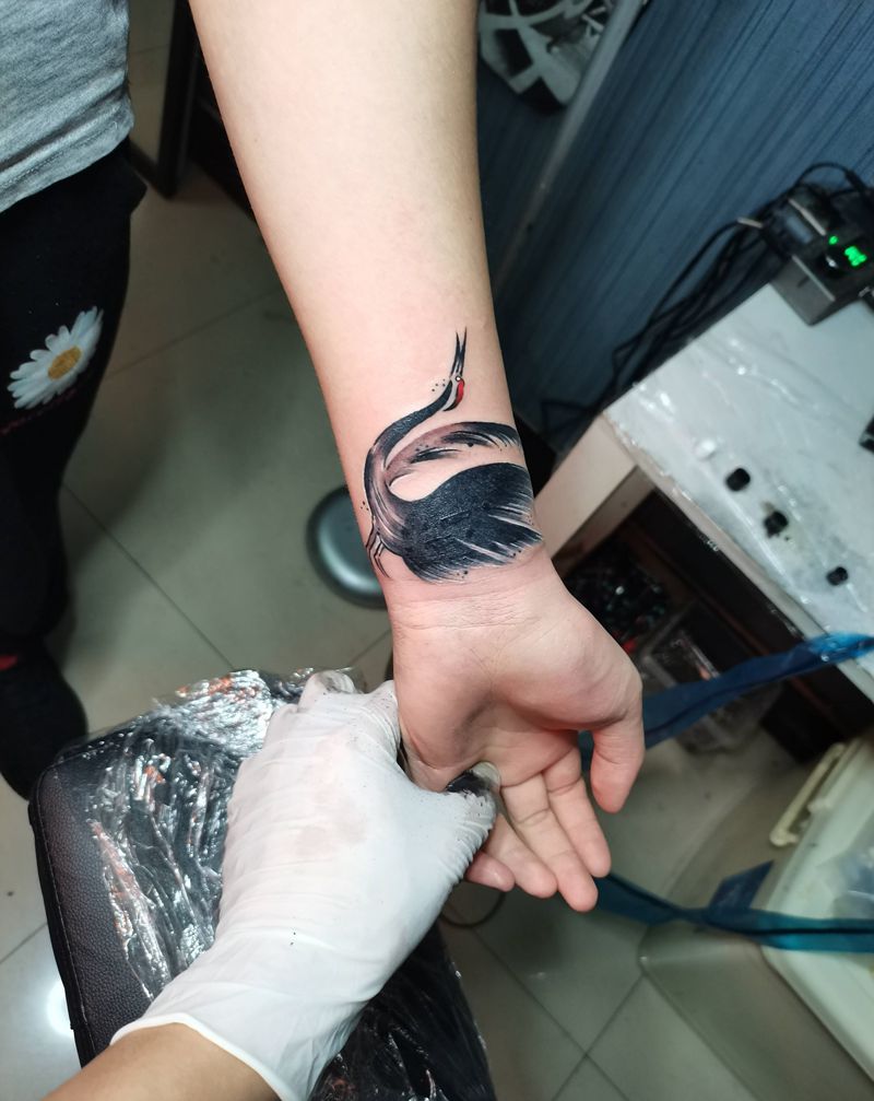 遮盖纹身图片_手臂水墨纹身图案