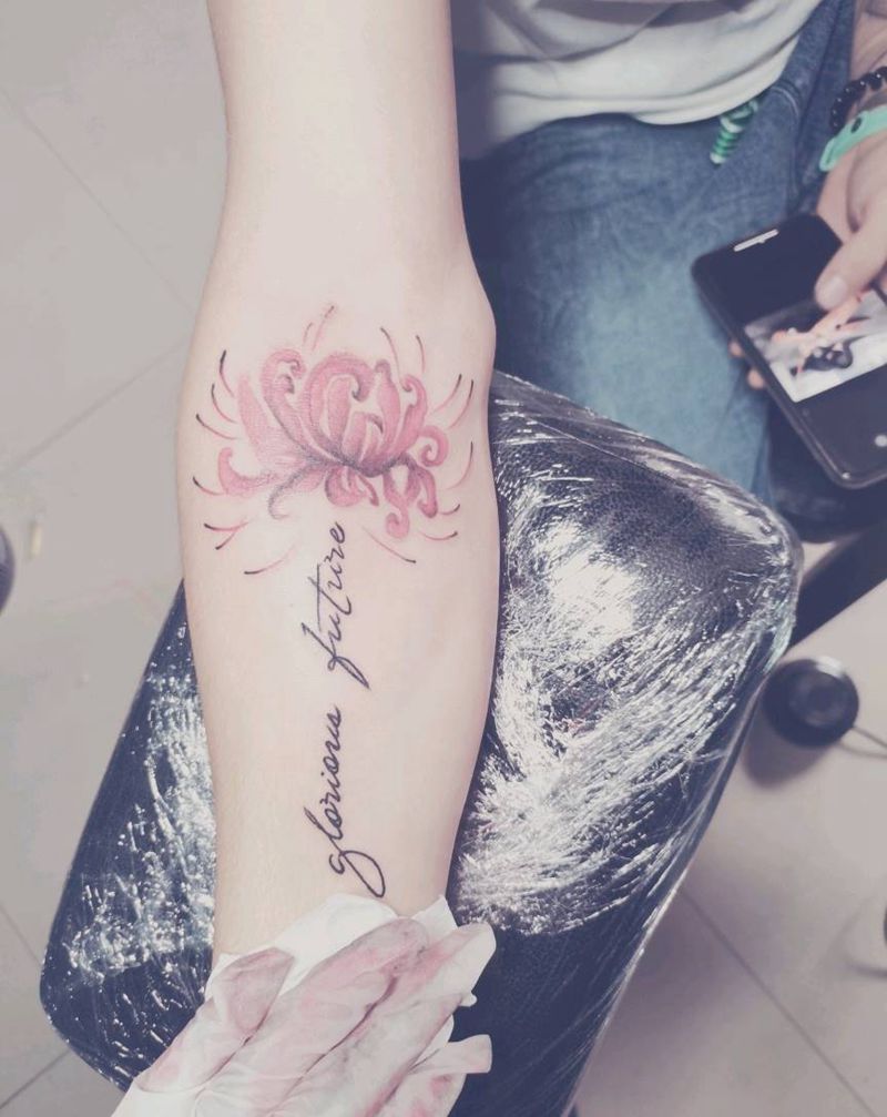 彼岸花纹身图片_手臂纹身图案