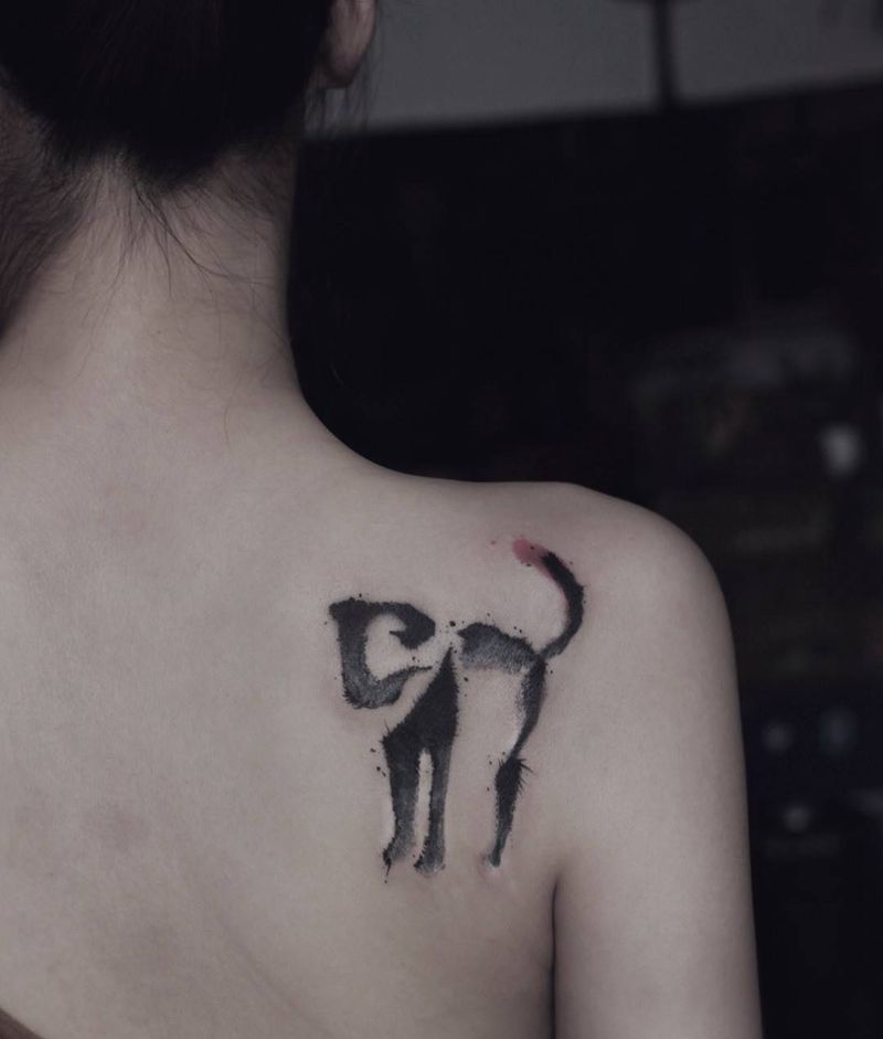 你猜它是什么动物？纹身图片_原创人物动物国画清新传统背部成品纹身图案