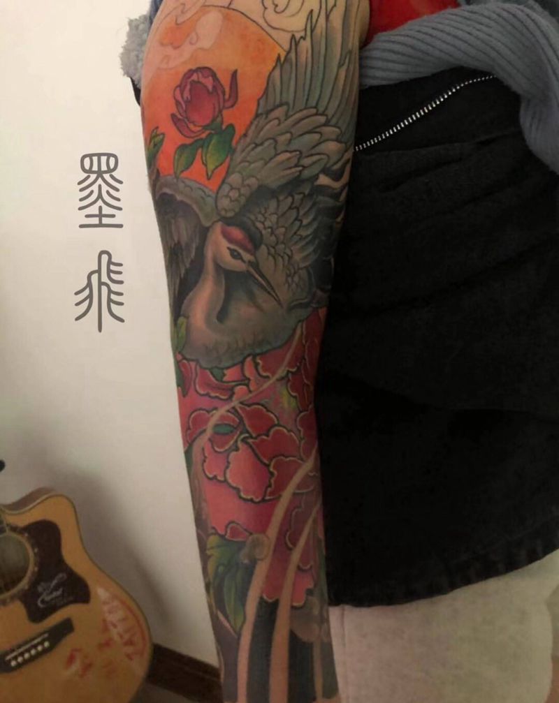 传统花臂纹身图片