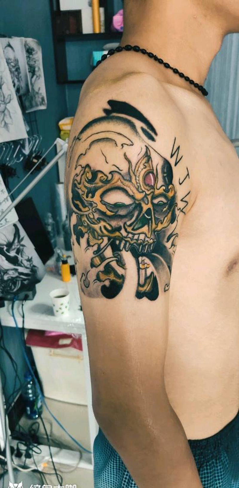 嘎巴拉纹身图片_手臂纹身图案