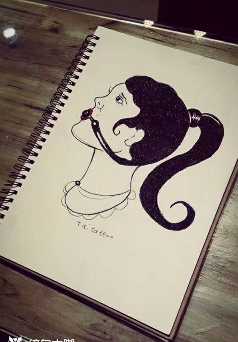 傣刺青手稿纹身图片