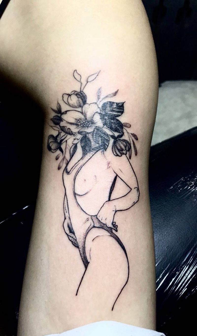 笑面如花纹身图片