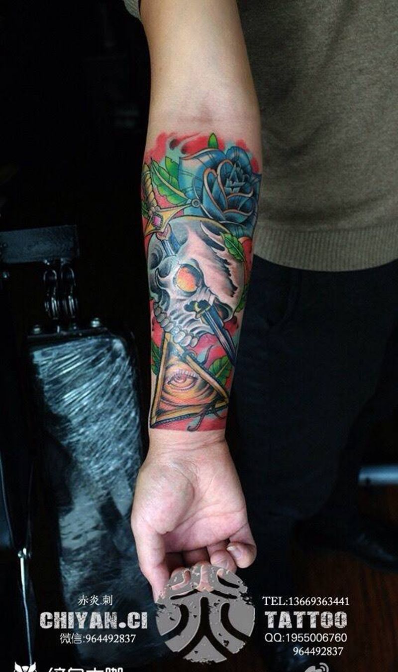 兰州赤炎刺靳凯作品纹身图片