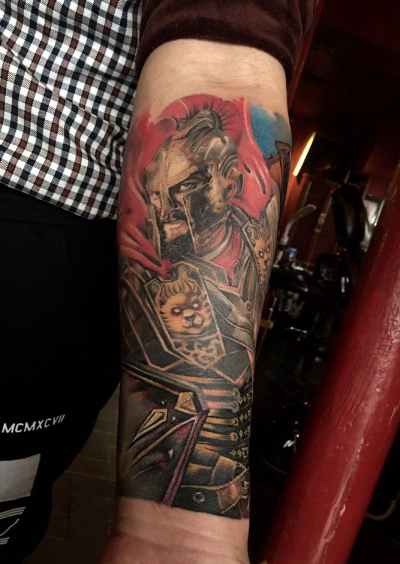 兰州赤炎刺靳凯作品纹身图片_手臂欧美写实纹身图案