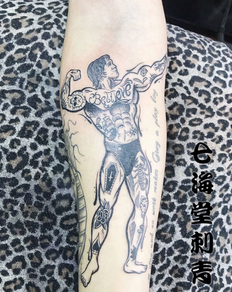 健美先生纹身图片_图腾纹身图案