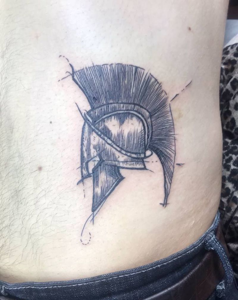 安全帽纹身图片_腰部图腾纹身图案