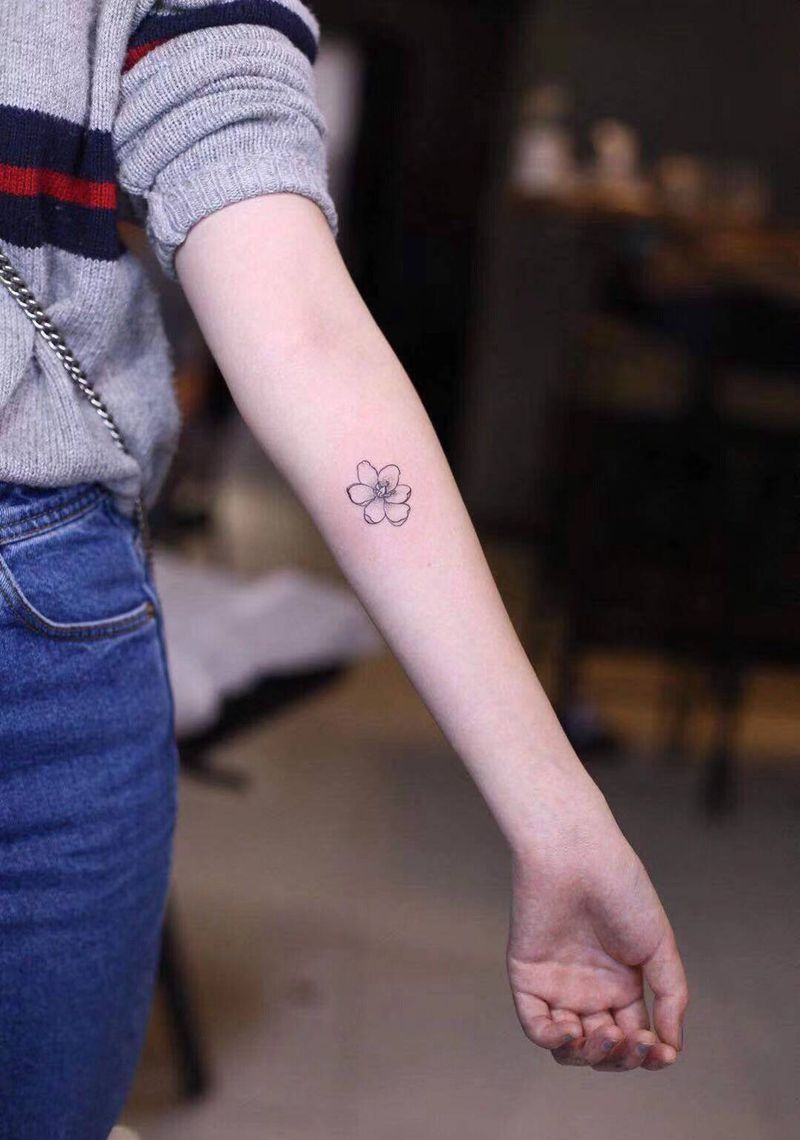 清新//小图系列纹身图片_手臂腰部点刺水彩纹身图案