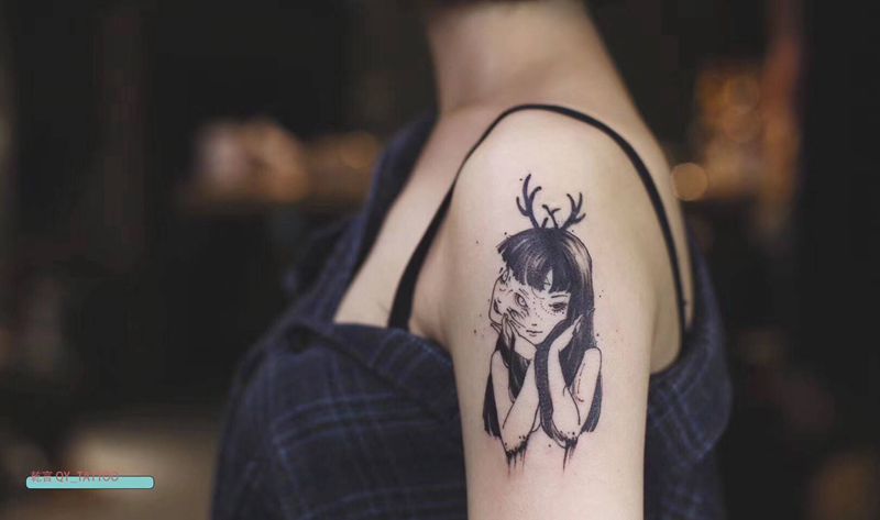 小图系列//纹身图片_手臂点刺图腾纹身图案