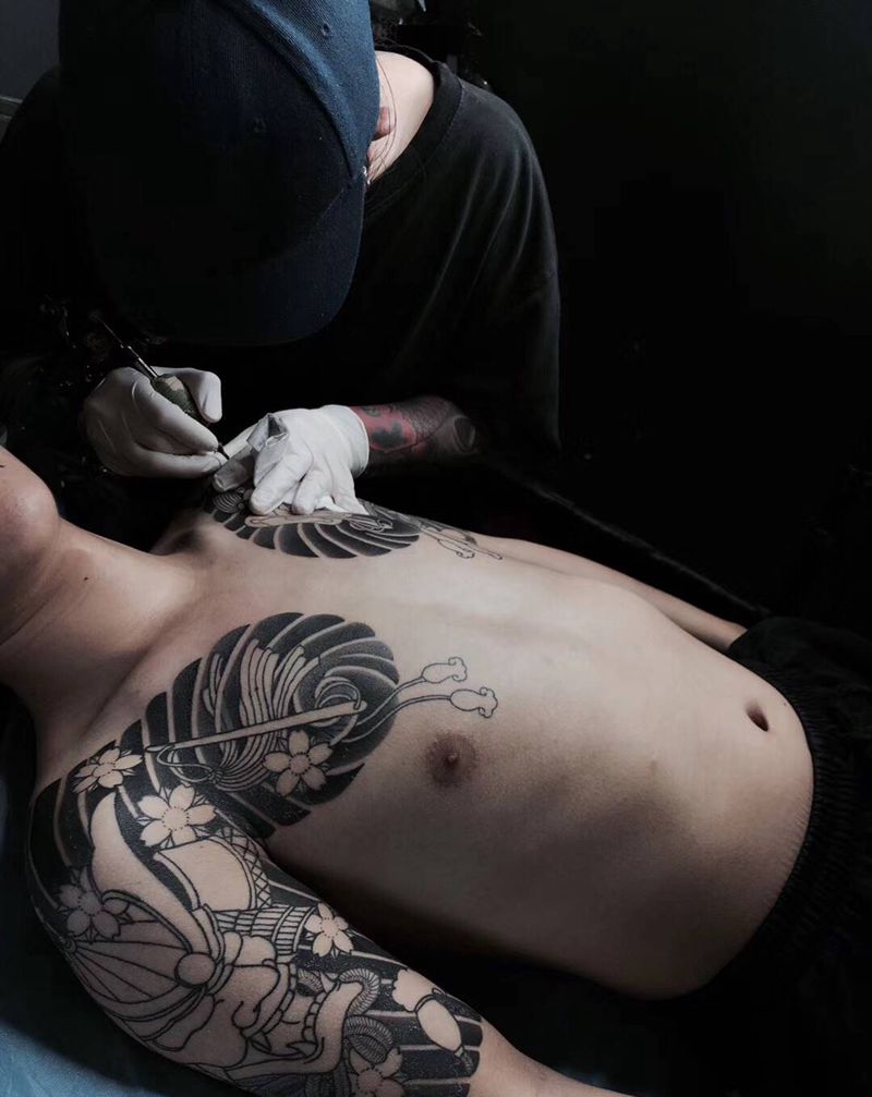 入墨纹身图片_老传统纹身图案