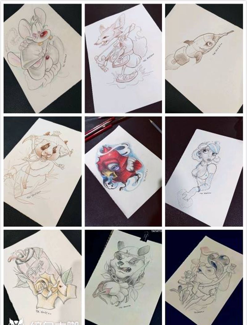 手稿作品~傣刺青纹身图片