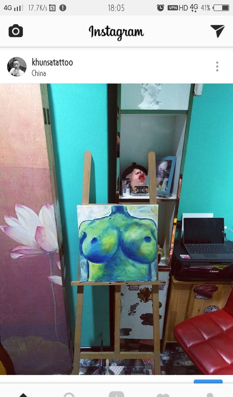 三木嘎~表现主义油画作品纹身图片