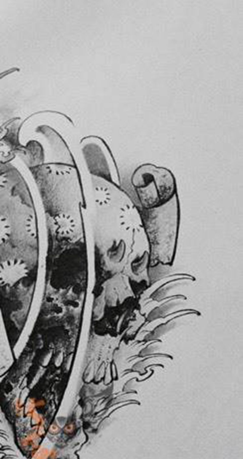 兰州赤炎刺手稿纹身图片