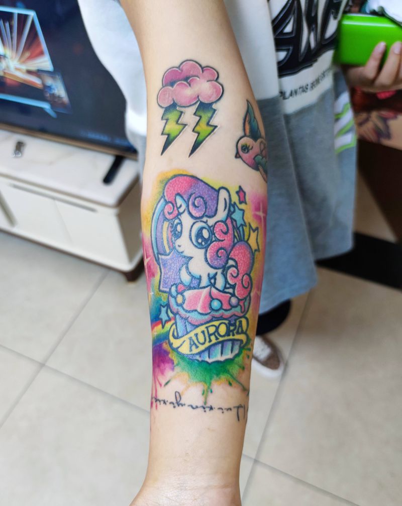 卡通花臂纹身图片_手臂Old School纹身图案