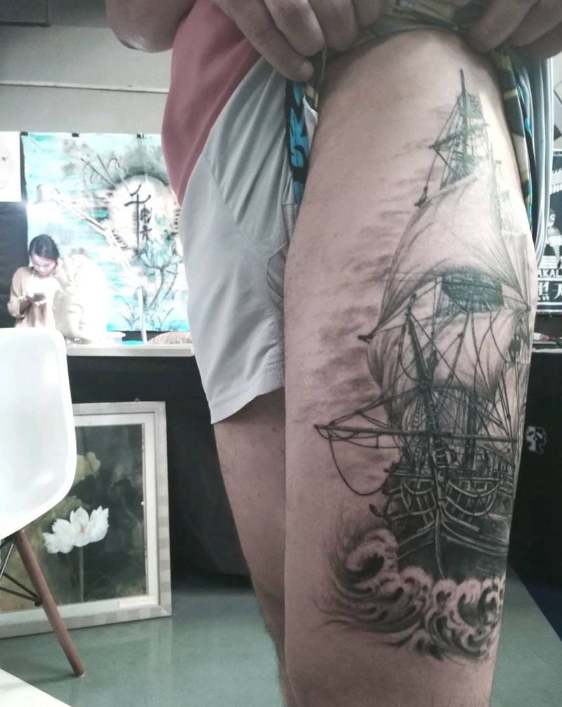 乘风破浪  平安号纹身图片