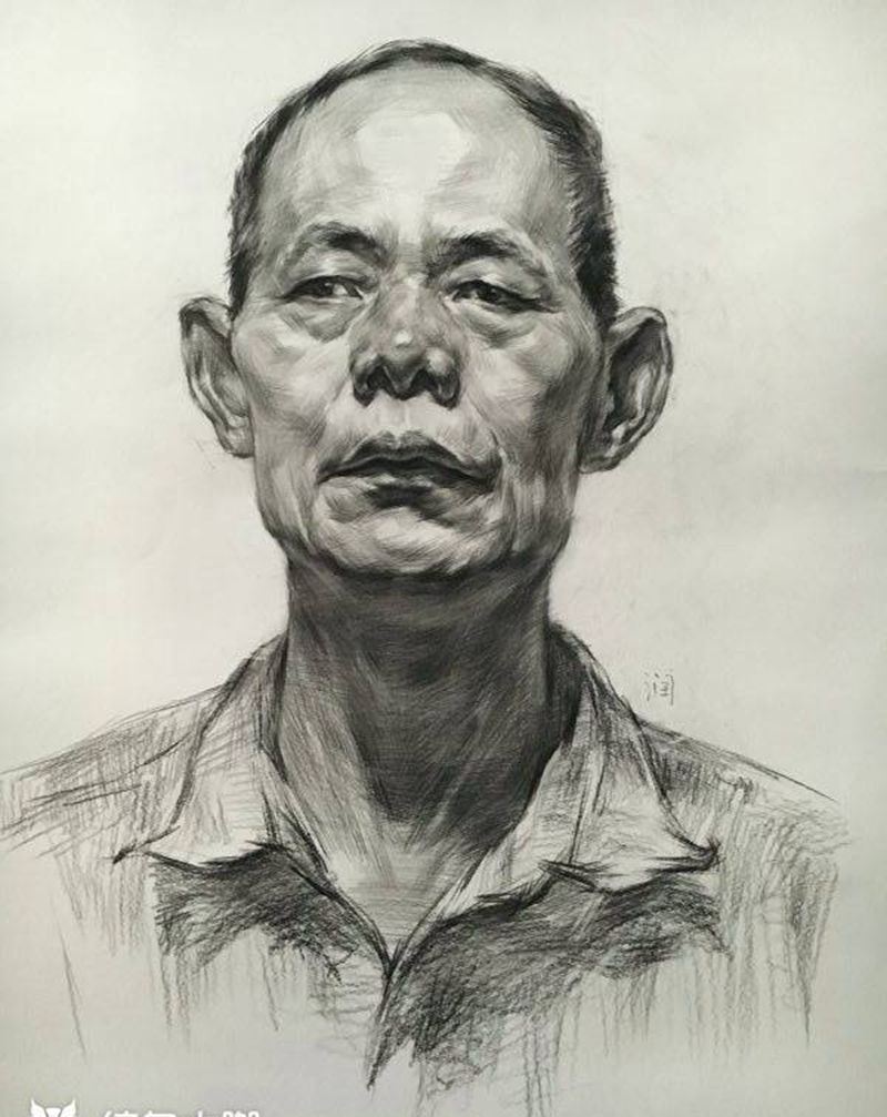 素描头像纹身图片