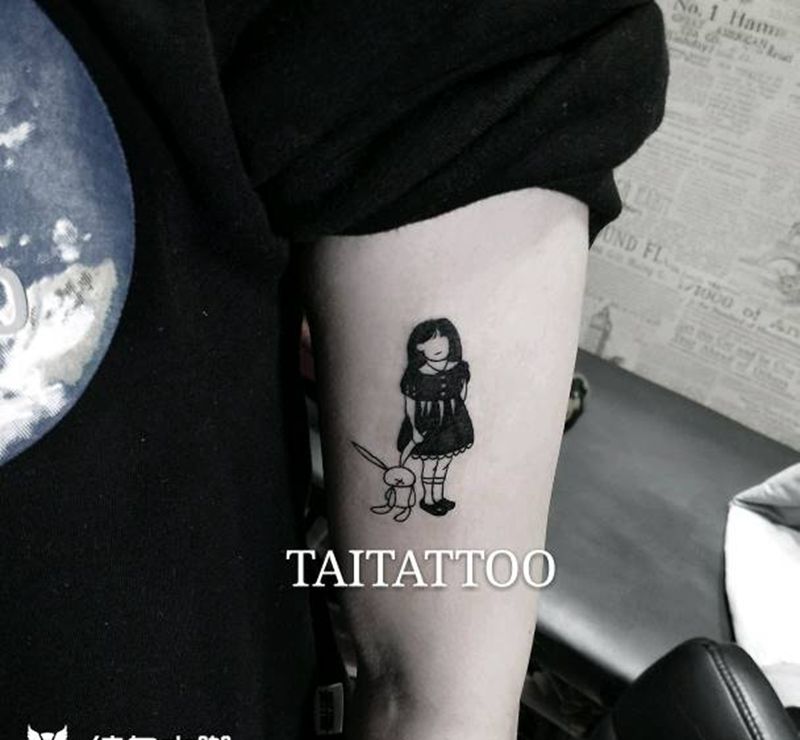 暗黑系小紋身~傣刺青纹身图片