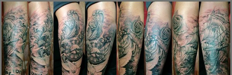 欧风小臂纹身图片