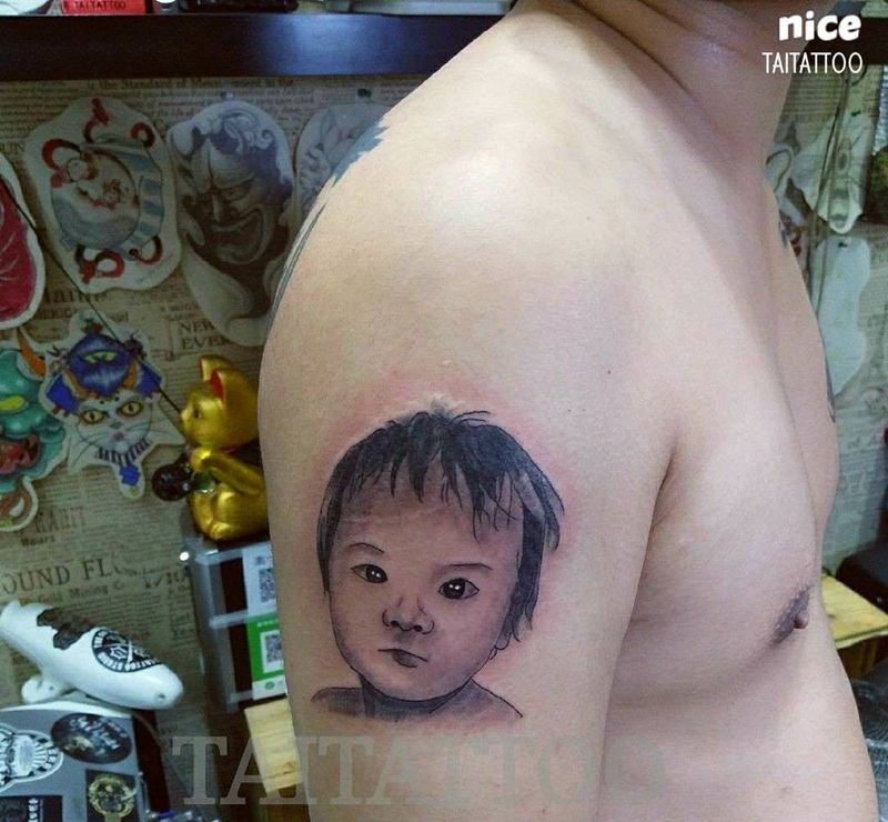 傣刺青三木嘎肖像纹身纹身图片