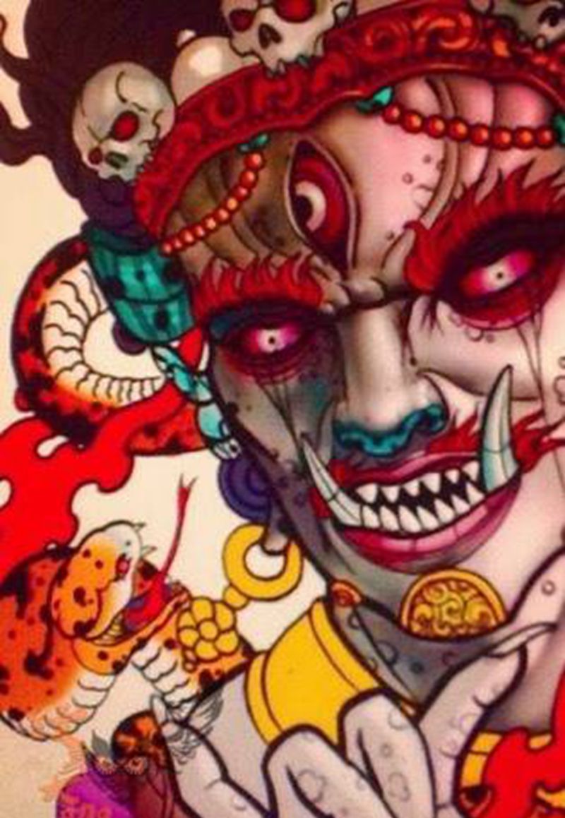 兰州赤炎刺靳凯手稿局部纹身图片