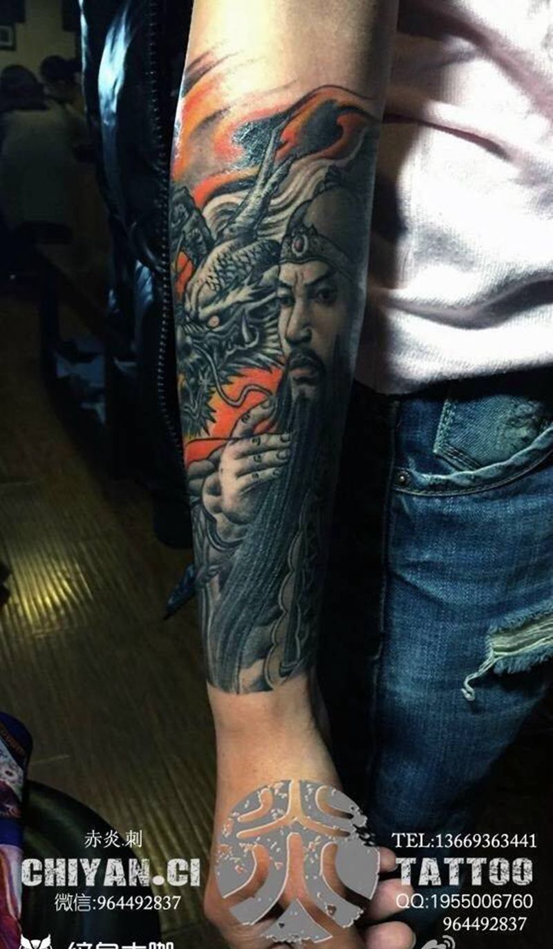 兰州赤炎刺靳凯修改作品纹身图片