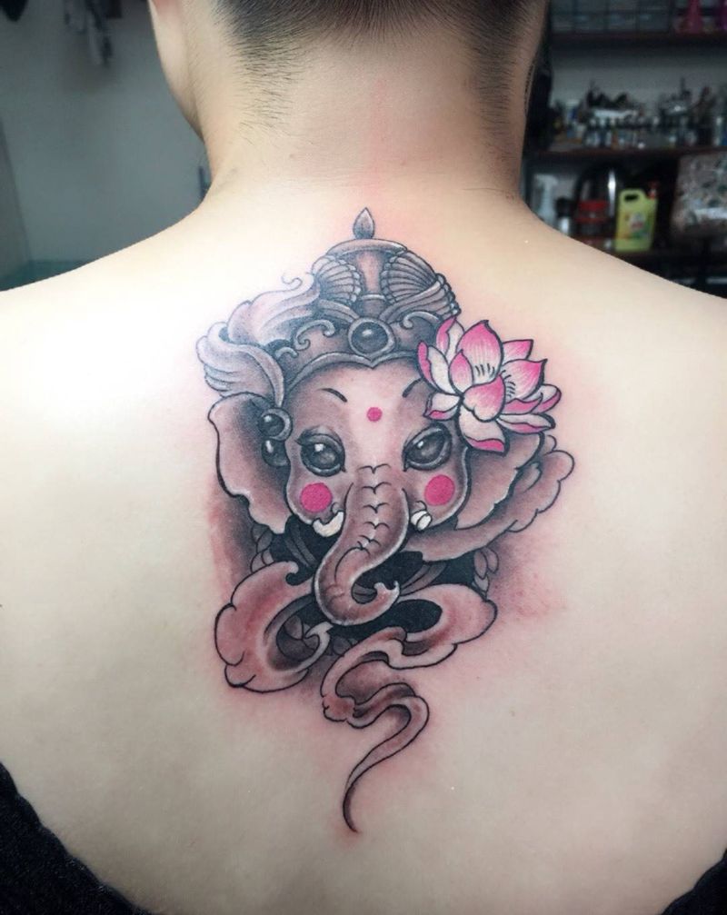 萌萌象神纹身图片