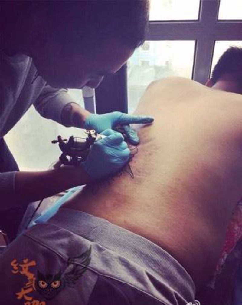 兰州赤炎刺树作品纹身图片