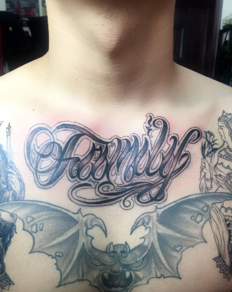 花体字纹身图片