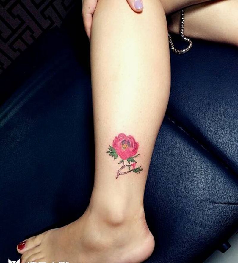 脚踝纹身~傣刺青作品纹身图片