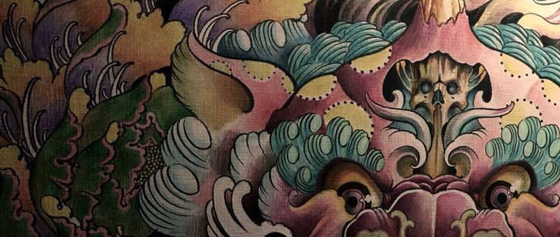 手稿.局部.靳凯作品纹身图片_手稿肩部背部胸部传统写实清新宗教鬼神原创纹身图案