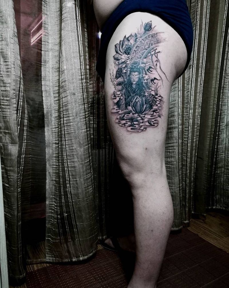 莲花仙子纹身图片