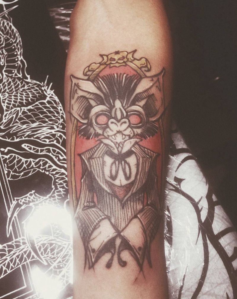 蝙蝠公爵纹身图片