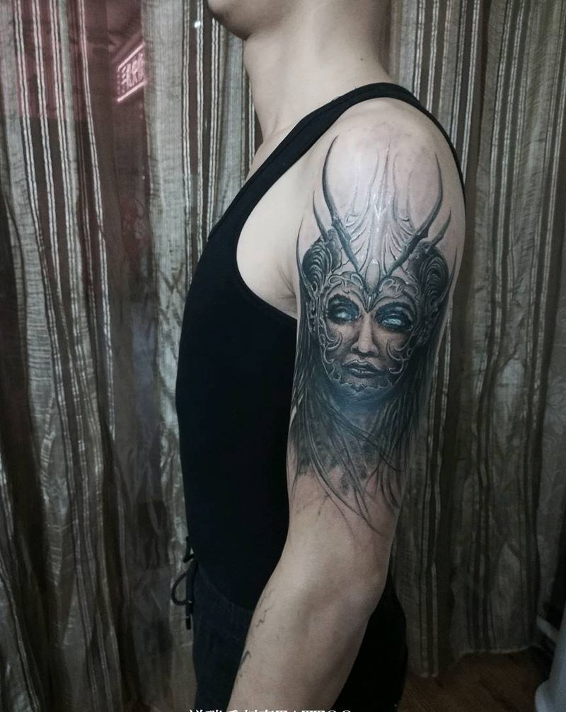 科幻人物纹身图片