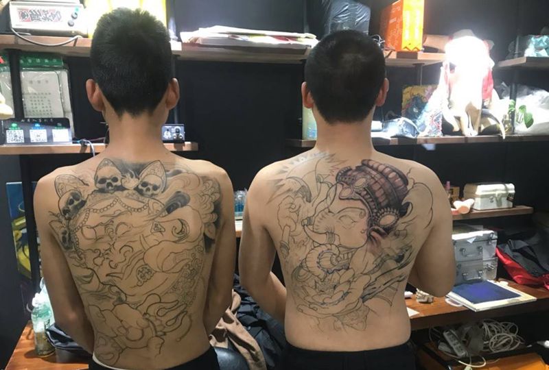 未完成纹身图片