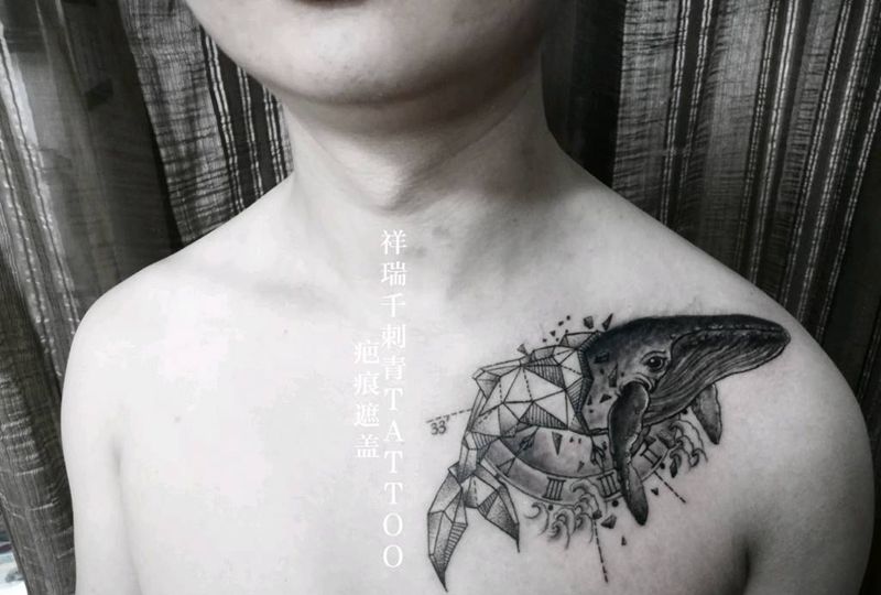 疤痕遮盖纹身图片