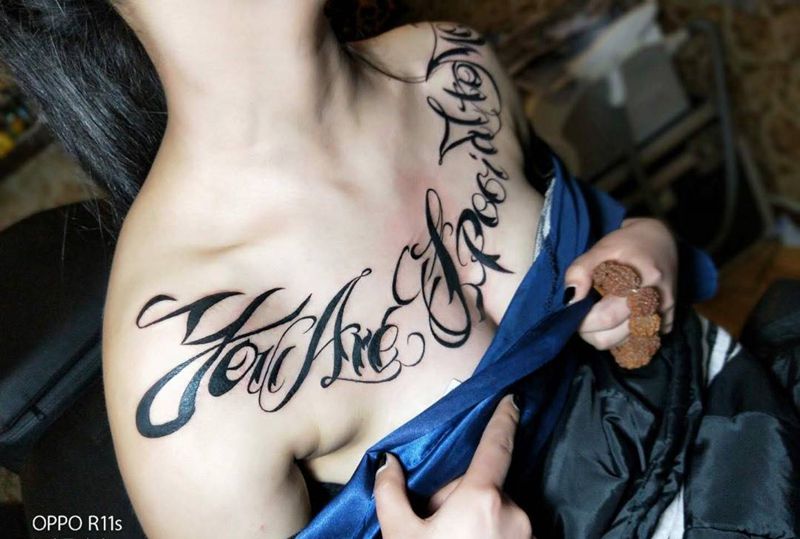 花体字纹身图片