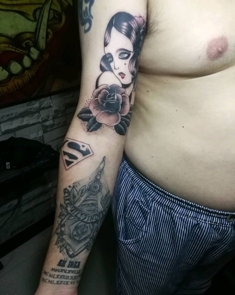 花臂纹身图片_手臂纹身图案