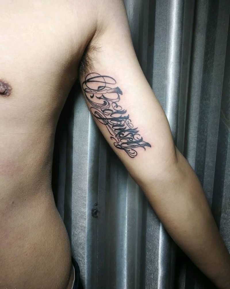 花式字体纹身图片