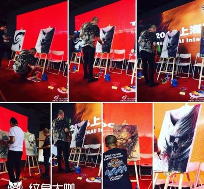 赤炎刺兰州纹身图片