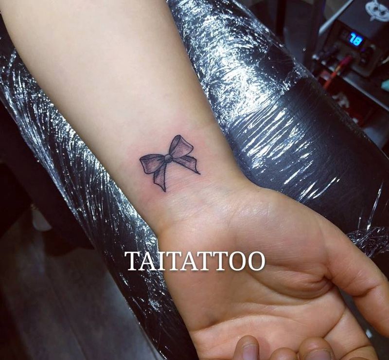 蝴蝶結紋身~三木嘎作品纹身图片