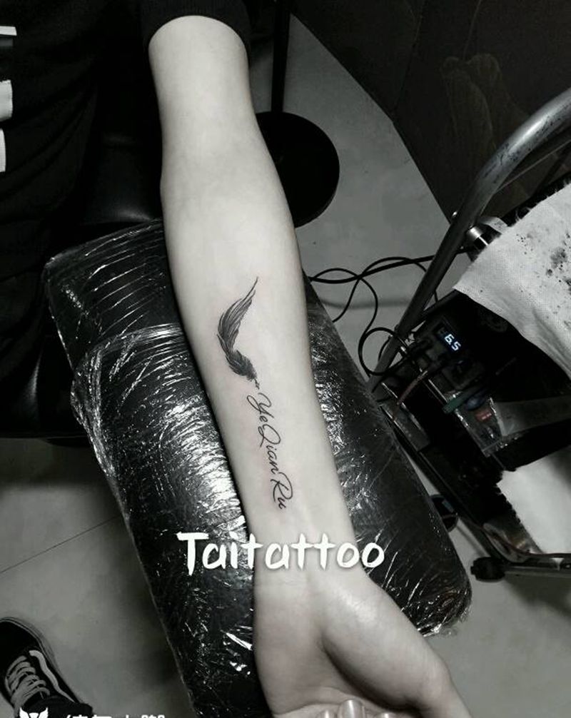 羽毛紋身~傣刺青作品纹身图片