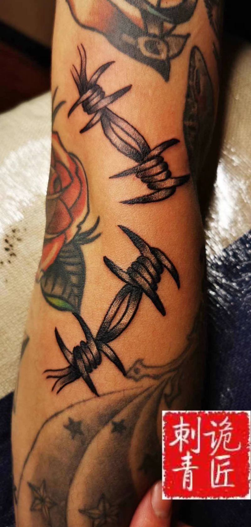 拼接纹身图片_Old School纹身图案