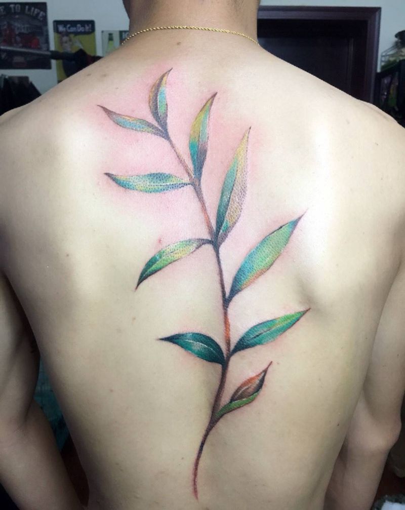 叶子纹身图片