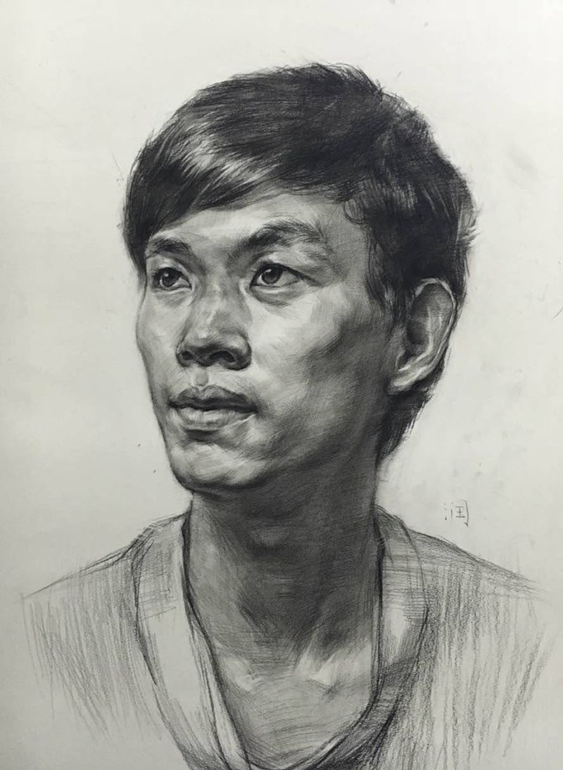 素描头像纹身图片