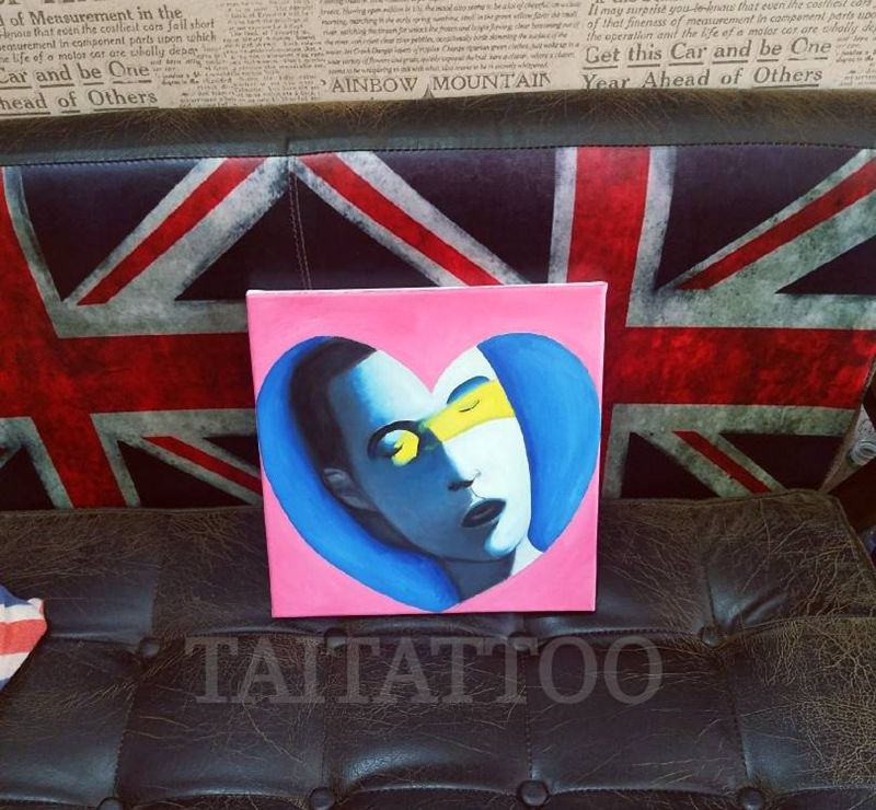 三木嘎油画作品纹身图片