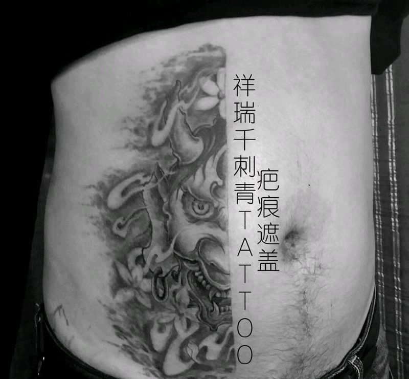 疤痕遮盖纹身图片