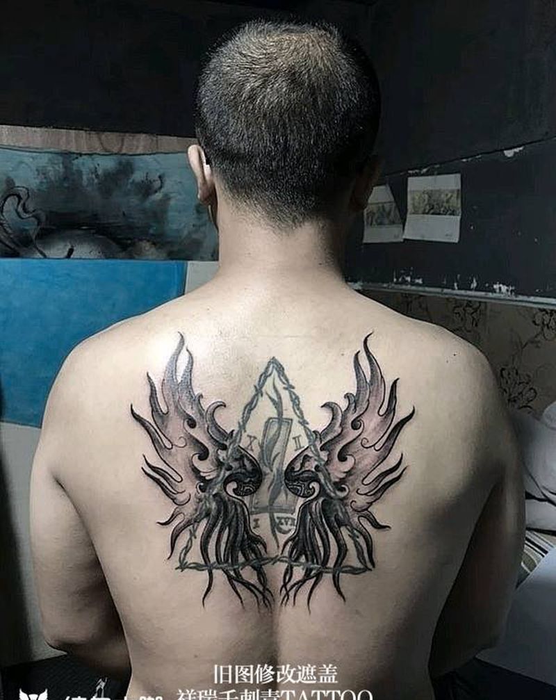 翅膀~旧图遮盖添加纹身图片