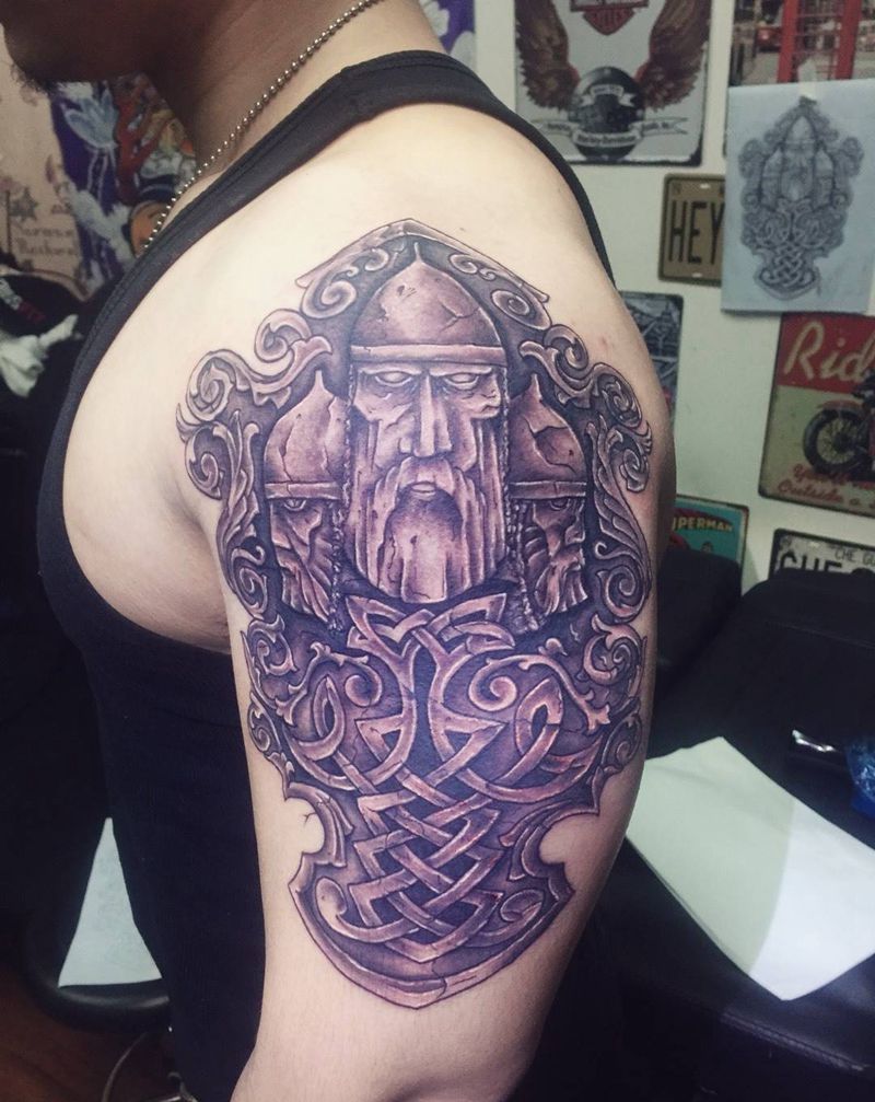 维京巨臂图腾纹身图片