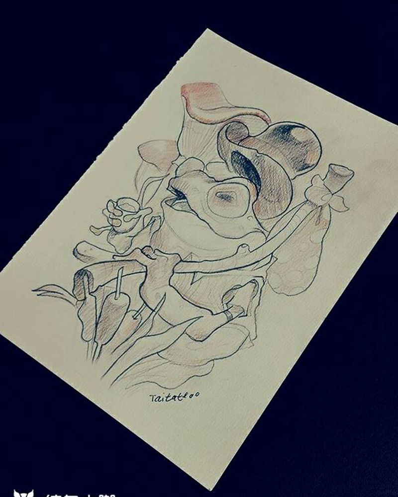 傣刺青手稿纹身图片