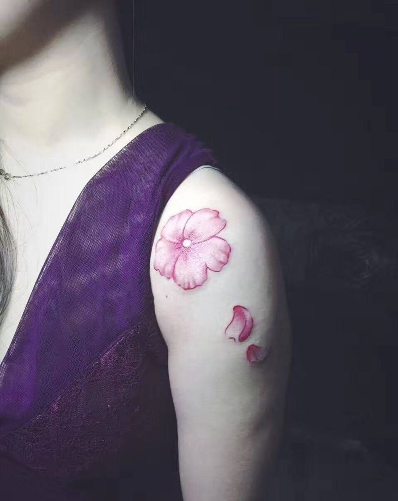 小清新樱花纹身图片
